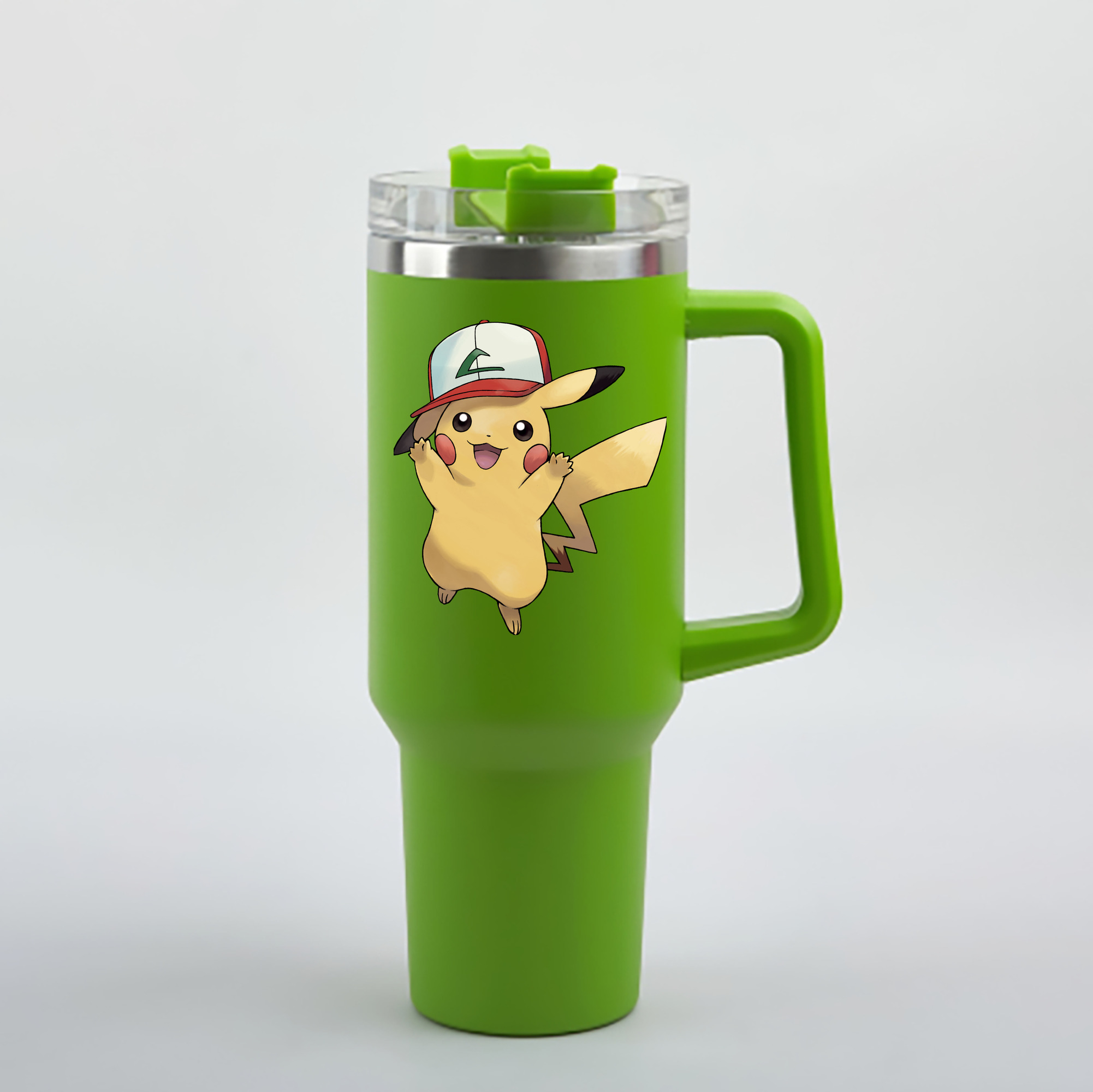 （画像用） ポケットモンスター Pokémon 1200mL車用タンブラー - クリスタルステッカー（プラスチックストロー付き）